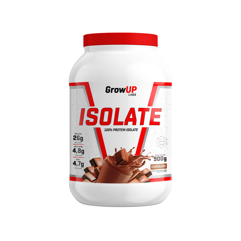 Whey Protein 100% Isolate - GrowUp Labs |Alta Pureza para Ganho de Massa e Recuperação Muscular