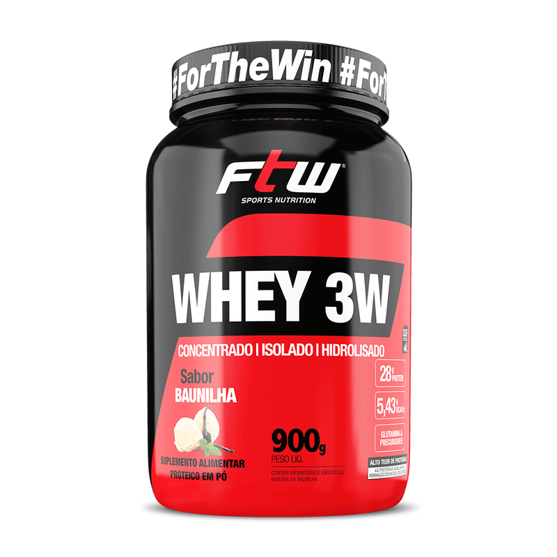 Whey Protein 3W  - 900g - FTW | Mistura de Proteínas para Ganho de Massa e Recuperação