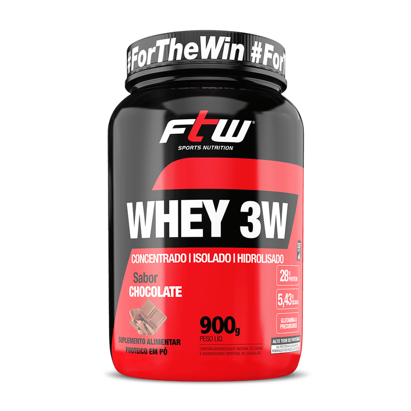 Whey Protein 3W  - 900g - FTW | Mistura de Proteínas para Ganho de Massa e Recuperação